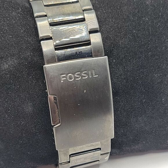 FOSSIL BQ2297 Men's Stainless Steel Analog Black Dial Quartz Genuine Watch BC318 - Picture 6 of 11
